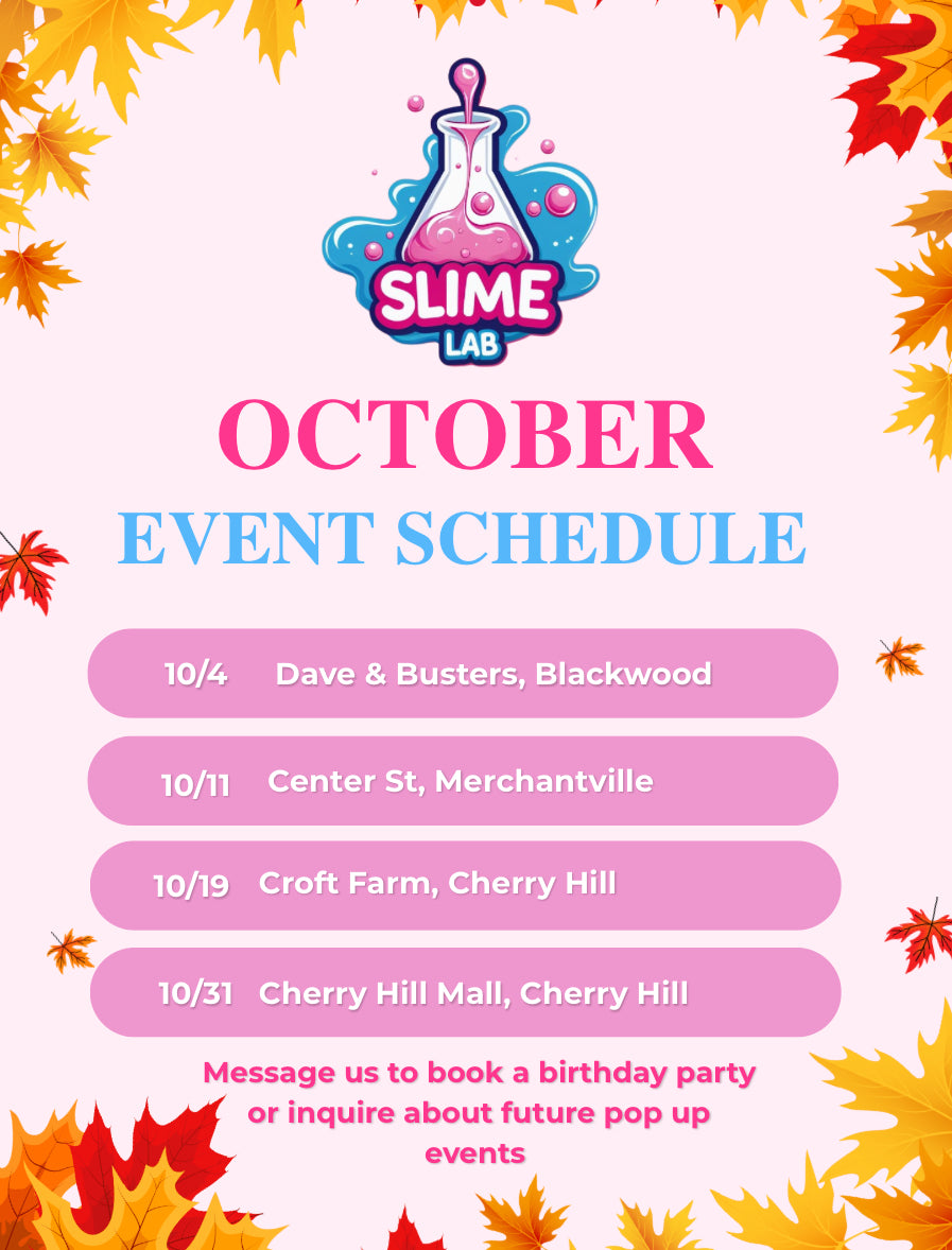 🎃✨ October is packed with slime-tastic fun! ✨🧪